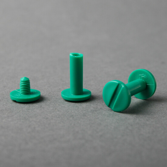 Plastic binding screws Green 50 pcs - Click Image to Close